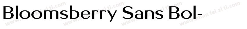 Bloomsberry Sans Bol字体转换